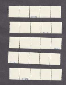 PNC5 5c Circus S1 5 Digit Bottom Purple BN Set 5 US 2452D MNH F-VF  