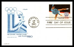 US UX82 Winter Olympics Artmaster U/A FDC Postal Card