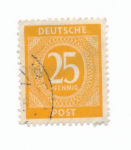 Germany 1946 - Scott 546 used - 25 pf, Numeral