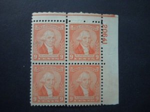 #714 9c WA-BICENTENNIAL Plate Block MNH OG VF CV $50 #1 Includes New Mount