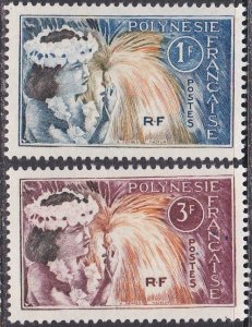 French Polynesia Sc #208-209 Mint Hinged