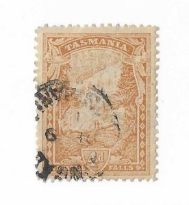 Tasmania Sc #115a  4p buff  perf 11 variety  used FVF