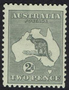 AUSTRALIA 1915 KANGAROO 2D DIE IIA 3RD WMK 