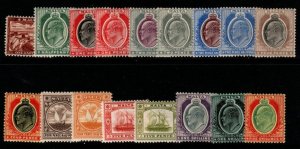 MALTA SG45/63 1904-14 DEFINITIVE SET MTD MINT