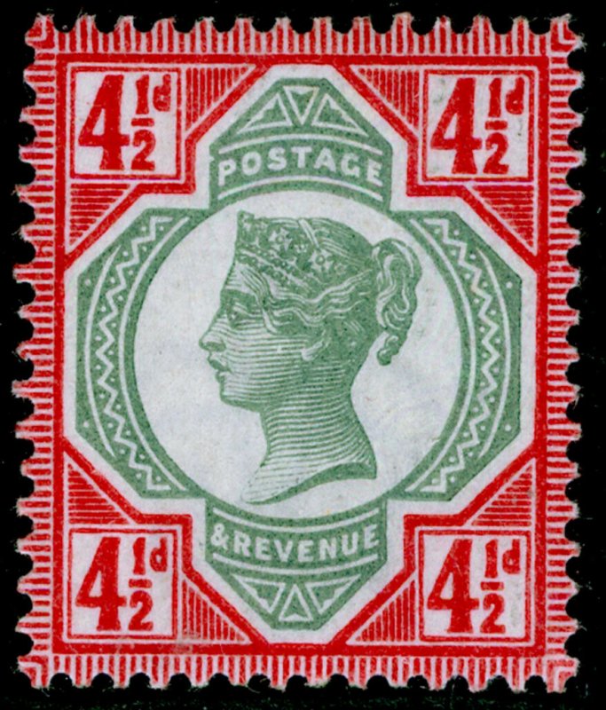 SG206 SPEC K34(1), 4½d green & carmine, NH MINT. Cat £17.