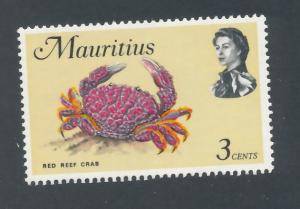 Mauritius 1969 Scott 340 MH - 3c, Marine Life, Crab