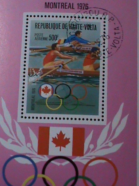 ​UPPER VOLTA-1976-OLYMPIC GAMES-MONTREAL'76 CANADA-CTO S/S VF-FANCY CANCEL