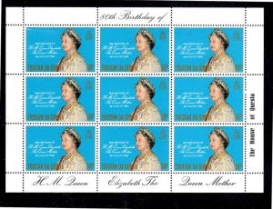 TRISTAN DA CUNHA #277  1980  QUEEN MOTHER 80TH BIRTHDAY   MINT  VF NH  O.G  SHEE