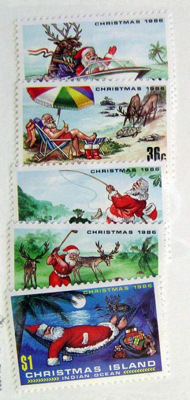 A210 Christmas Islands 189-93 Christmas 1986 MNH cv $7.45