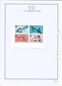 GRUNAY- 1982 - Scouting - Imperf 4v Sheet - Mint Light Hinged - Private Issue