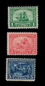 AFFORDABLE SCOTT 548 549 550 MINT OG NH COMPLETE SET OF 3 PILGRIM TERCENTENARY