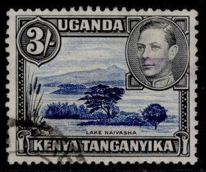 KENYA UGANDA TANGANYIKA GVI SG147ac, 3s dp violet-blue & black, FINE USED 13x12½