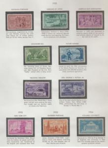 U.S. Scott #1010-1029 - 1952-1953 Commemorative Stamps - Mint Set