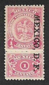 SD)1914 MEXICO FROM THE SERIES AGUILITA PORFIRIANA 1C SCT 393A WITH DISTRICT
