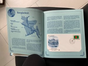 1980 United Nations Flag Stamps 16 FDC- Vol 1 Book-Postal Commemorative Society