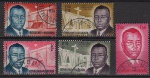 Royaume du Burundi 1963 - Scott B2 .. B6 CTO - Prince Louis 
