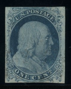 US Stamp #7 Franklin 1c - PSE Cert - VF-XF 85 - USED -SMQ $190.00