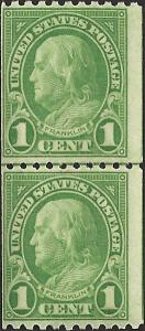 # 604 MINT NEVER HINGED GREEN BEN FRANKLIN