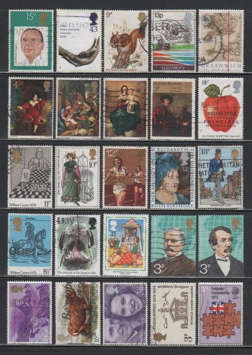 Great Britain ~ Lot of 90 Different ~ Used, MX ~ cv 18.00 +