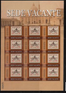 VATICAN CITY  658 MNH S.S OF 12,  SEDE VACANTE