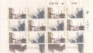 ISRAEL - Huberman & Toscanini 12 Stamp Sheet - Mint