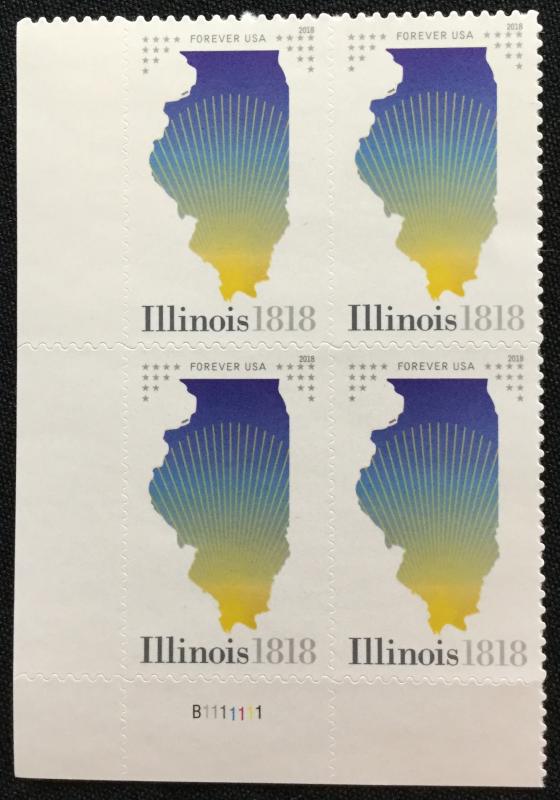 US #5274 MNH Plate Block of 4 (.50) Illinois SCV $4.00