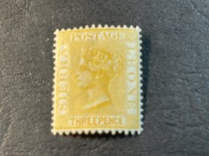 SIERRA LEONE # 28--MINT/HINGED----ORANGE/YELLOW----1892