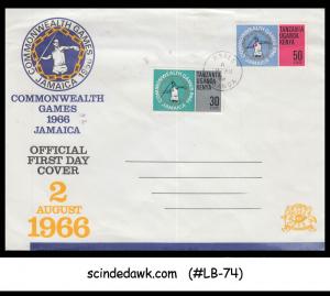 KENYA UGANDA TANZANIA - 1966 COMMONWEALTH GAMES JAMAICA - 2V - FDC