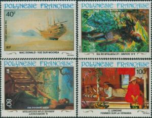 French Polynesia 1983 Sc#C202-C205,SG409-412 20th Century Paintings set MLH
