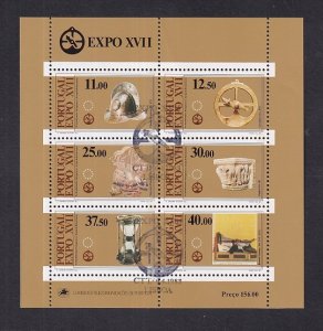 Portugal  #1567-1572a  cancelled  1983 Expo XVII sheet