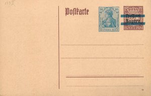 E0025 Germany Weimar Republic 1921 Postal Card 15pf+30pf Coat of Arms and Crown