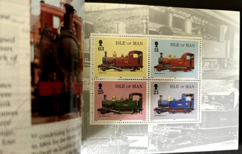Isle of Man: 1998  125th Anniversary of the Manx Steam Railway, Booklet, MNH