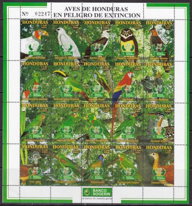 Honduras, Fauna, Birds MNH / 1999