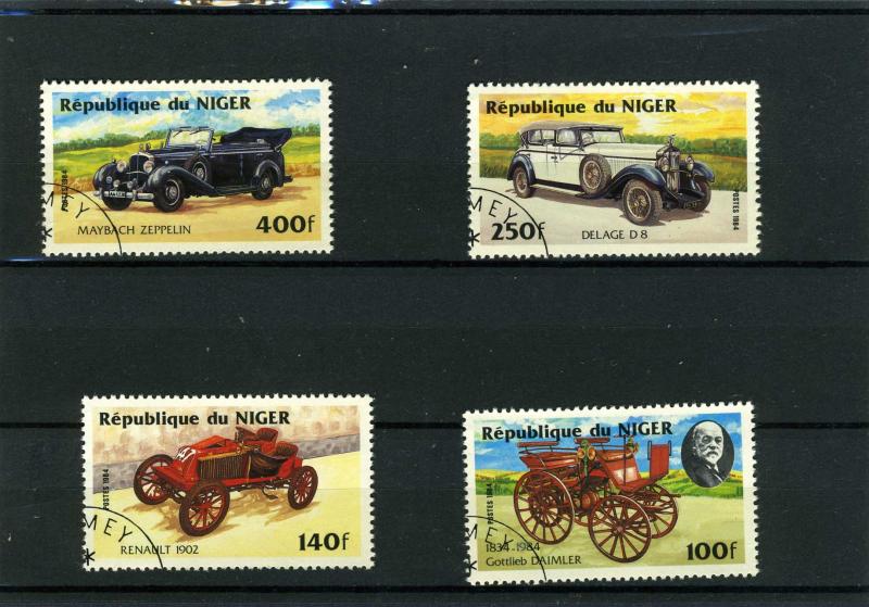 Niger 1984 Classic Cars set of 4 Values Perforated CTO