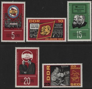 DDR   825-829 MNH SET