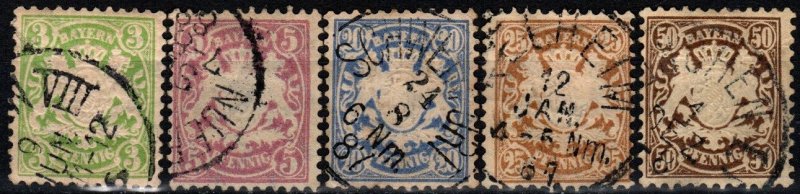 Bavaria #48-9, 51-3 F-VF Used  CV $9.60 (X9242)