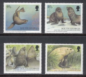 SOUTH GEORGIA 2002 Antarctic Fur Seals; Scott 286-89, SG 349-52; MNH