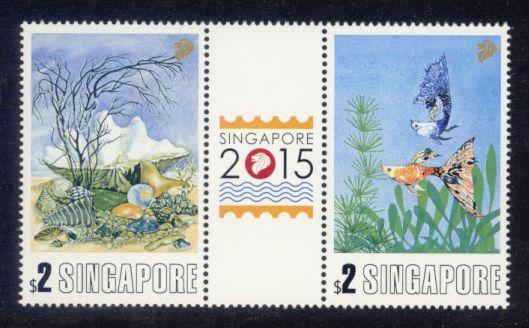 Singapore Sc# 1620 MNH  Singapore 2015 (Pair with Label)