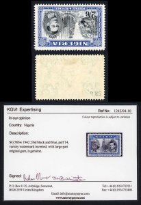 Nigeria SG58bw 1942 2/6 Wmk INVERTED Fine M/M RARE cat 3250 pounds