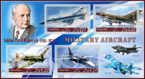 Stamps.  Transport. Military  Aviation, Sukhoi  2019 year 1+1 sheets perforated