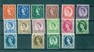 Great Britain - Sc# 317-33. 1955-7 QEII. MNH $177.00.