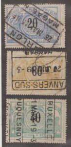 Belgium Scott #Q18-Q22-Q26 Stamp - Used Set