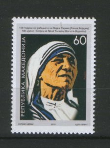 MACEDONIA-MNH-STAMP-100th BIRHDAY OF MOTHER TERESA-2010