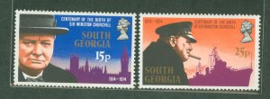 South Georgia #39-40 Mint (NH) Single (Complete Set)