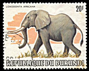 Burundi 593, postally used, Elephant