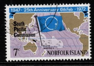 NORFOLK ISLAND SG126 1972 ANNIVERSARY OF SOUTH PACIFIC COMMISSIONS FINE USED