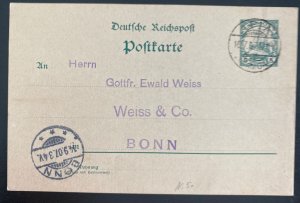 1897 Apia German Samoa Island Stationery Postcard Cover To Bonn Germany