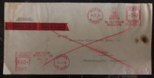 1936 Berlin Germany Olympics Meter Cancel Express Cover To Kiel