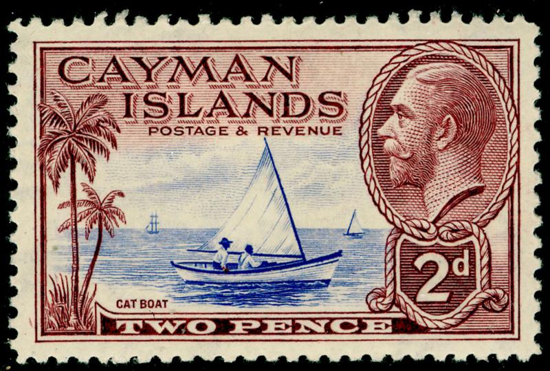 CAYMAN ISLANDS SG100, 2d ultramarine & purple, LH MINT.