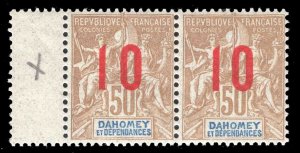 MOMEN: FRENCH COLONIES DAHOMEY SC #39,39a 1912 NORMAL/WIDE MINT OG NH LOT #65995